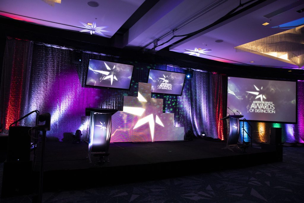 Stage at the Alberta Business Awards of Distinction